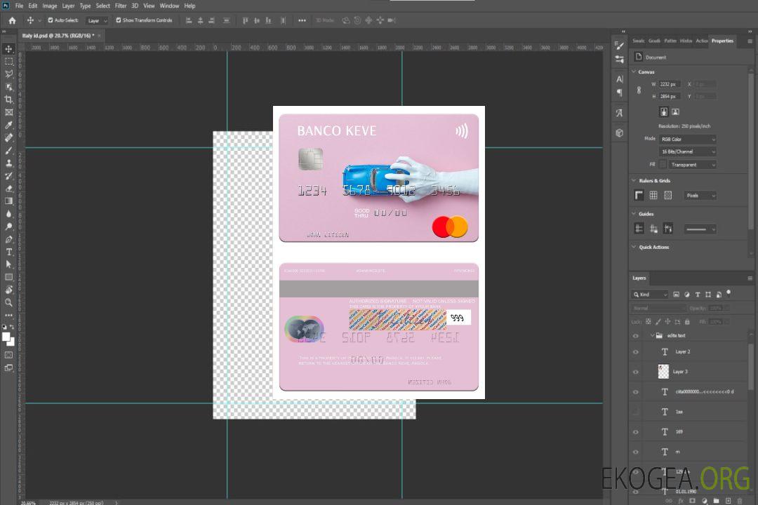 Carte Mastercard Banco Keve d'Angola template Carte Mastercard Banco Keve d'Angola template